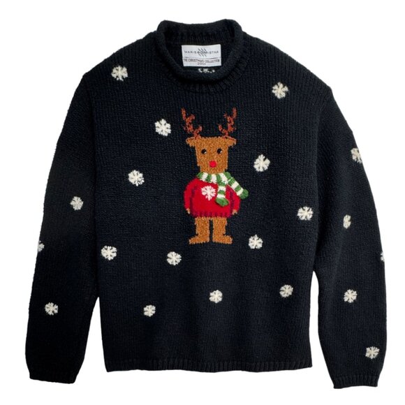 VTN MARISA CHRISTINA CHRISTMAS REINDEER SWEATER HERITAGE CLASSIC FESTIVE XL - Picture 1 of 6